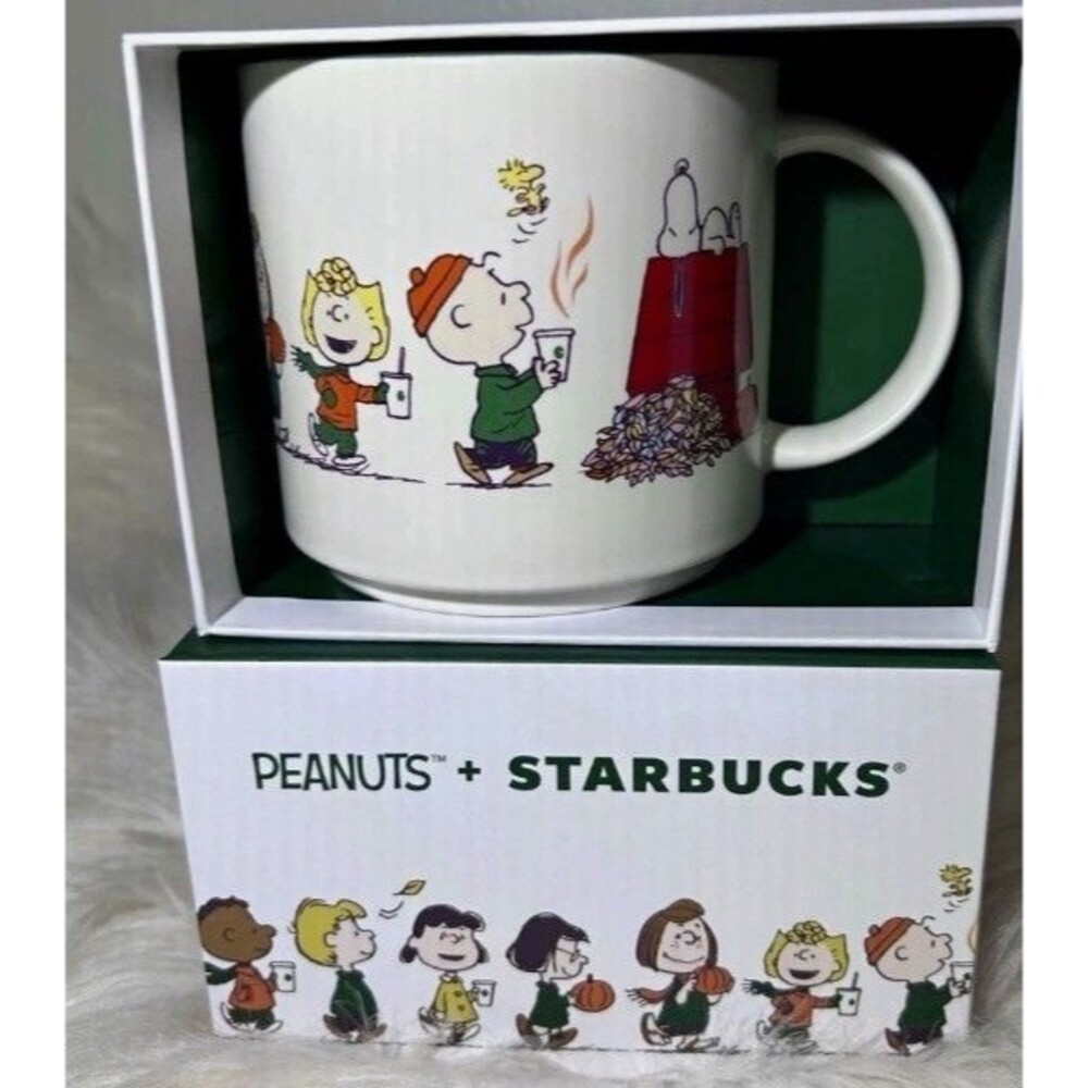 NIB Starbucks Peanuts Snoopy Ceramic Mug 14 fl oz Great Pumpkin 2026
